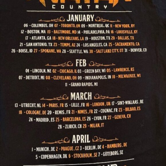 Avatar World Tour 2018 - Cotton T-Shirt - New_ Adult Small - Picture 3 of 5